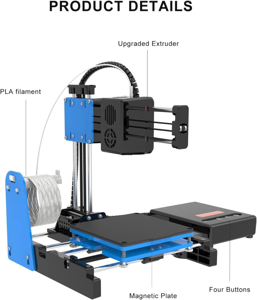 Easythreed X1 FDM Mini 3D Printer for Beginners, Your First Entry-Level 3D Printer, High Printing Accuracy, New Upgraded Extruder Technology, Printing Volume 100X100X100MM…