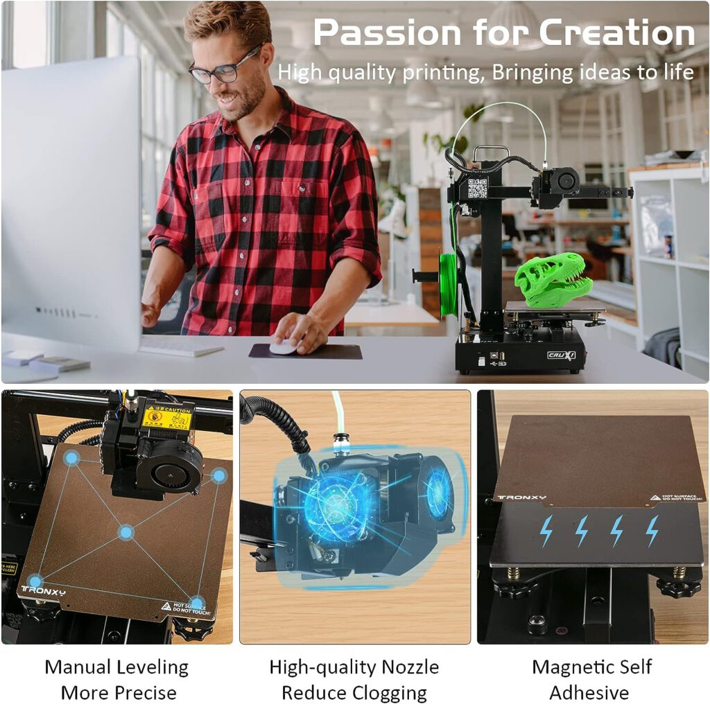 3D Printers, Mini 2-in-1 3D Laser Engraver Printer with Removable Heated Bed, DIY Desktop 3D Printers for Beginners with PLA Filament, Smart Control, Resume Printing, 90% Pre-Assembled