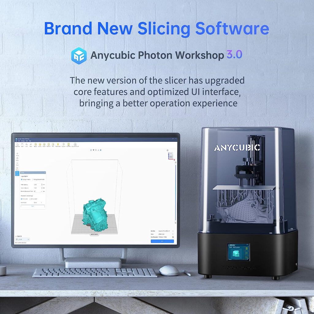 ANYCUBIC Photon Mono 2, Resin 3D Printer with 6.6 4K + LCD Monochrome Screen, Upgraded LighTurbo Matrix with High-Precision Printing, Enlarge Print Volume 6.49 x 5.62 x 3.5