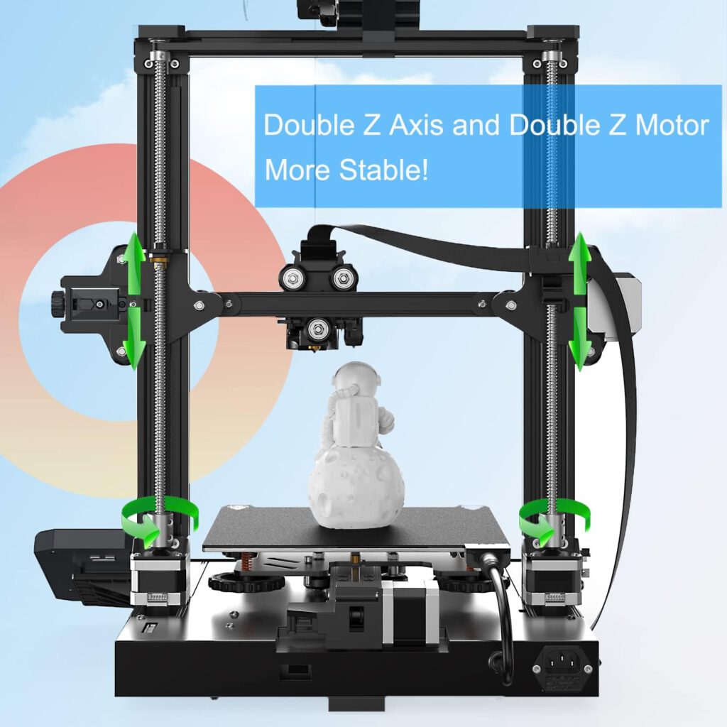 Official Creality Ender 3 S1 3D Printer, Upgraded Direct Drive FDM 3D Printers, Quick Assembly, with Auto Leveling Bed, Dual Z-axis Screws, Spring Steel Print Bed, Build Size 220x220x270 mm